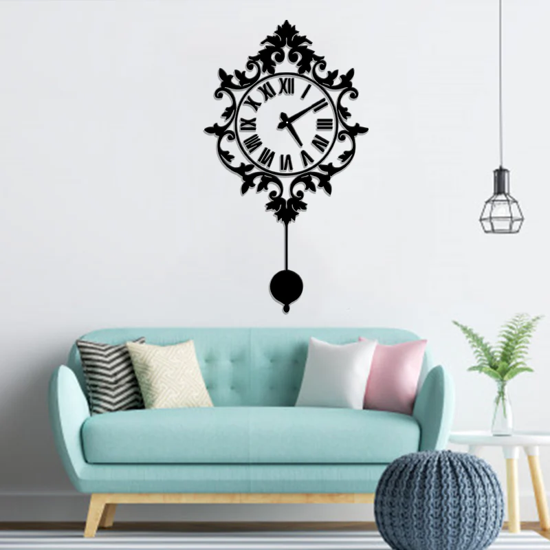 Elegant Ornamental Wall Clock: A Striking Focal Point