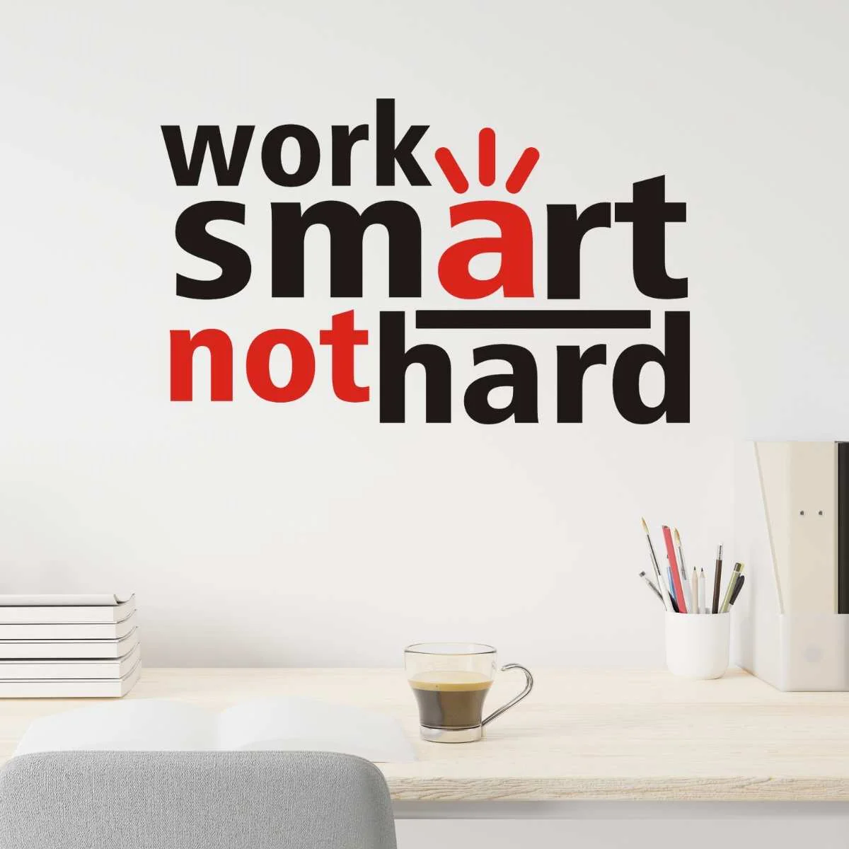 Inspire Efficiency: Work Smart Acrylic Wall Art