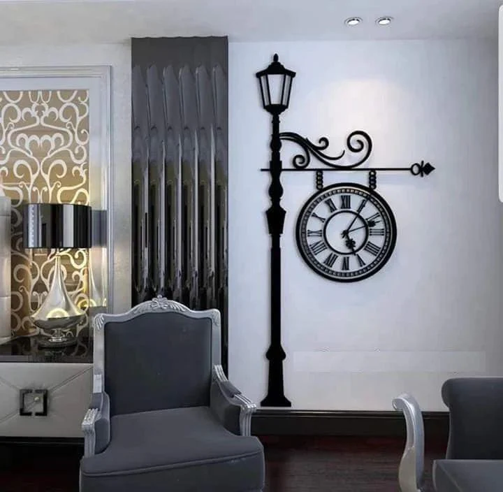 European Acrylic Black Wall Clock