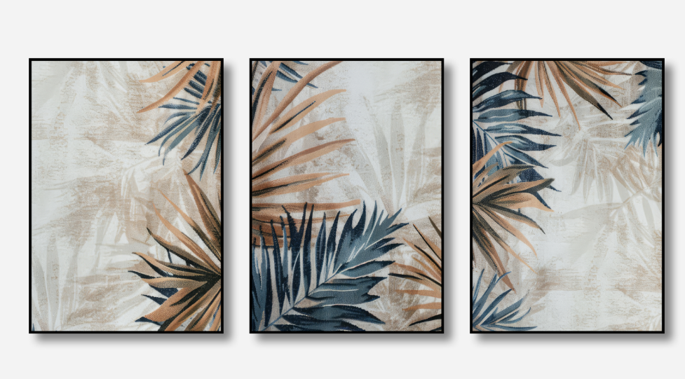 The Quiet Jungle – Botanical Canvas Set of 3