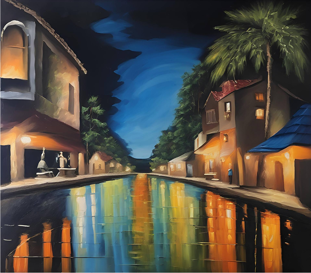 Tropical Night Canal