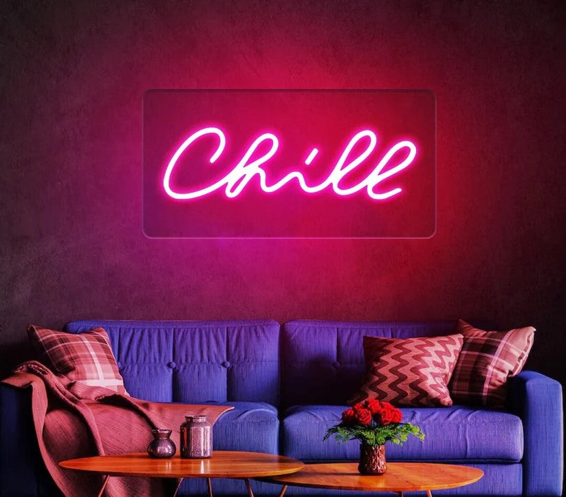 Neon Light Chill Sign