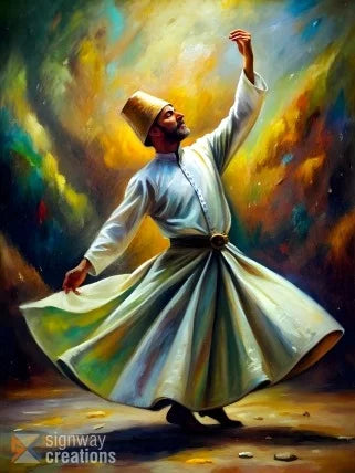 A Mystical Sufi Dance Canvas Art