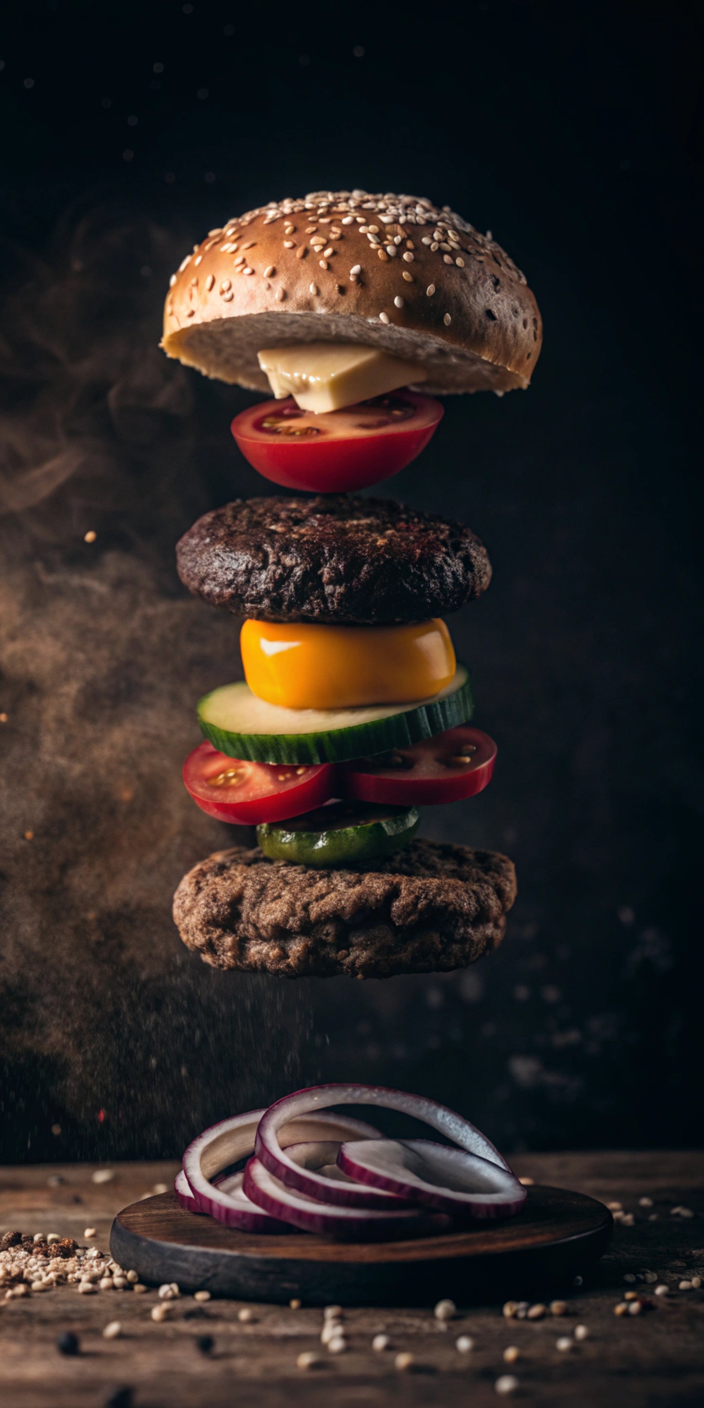 Cinematic Burger Art Canvas