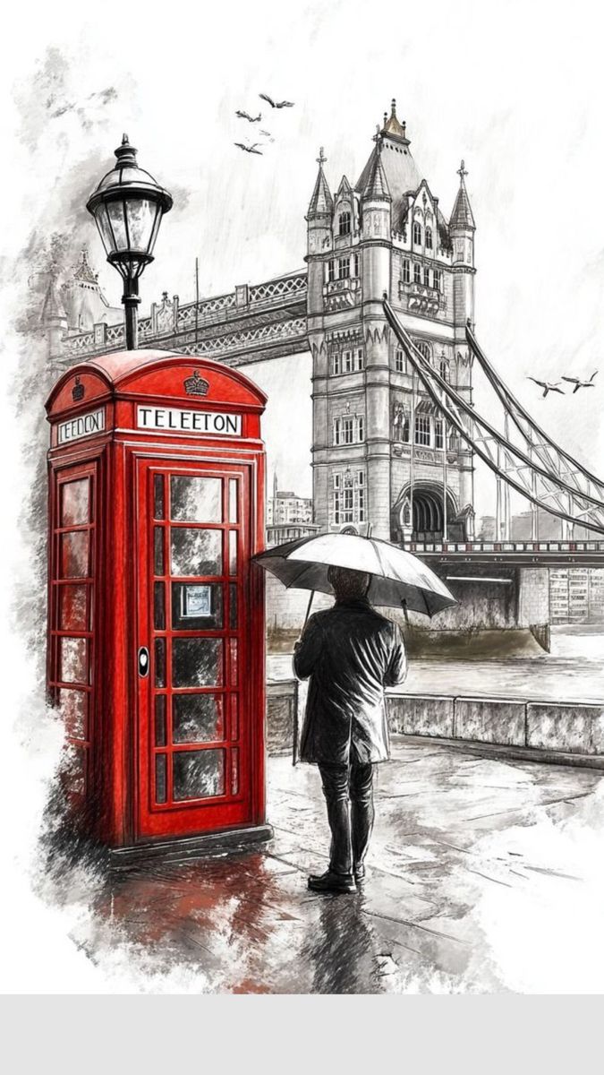 Red Phone Booth at Tower Bridge
