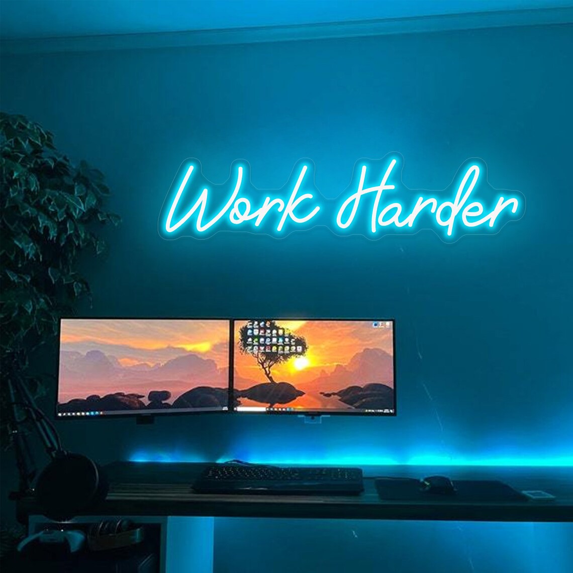 The Power of the 'Work Harder' Neon Sign