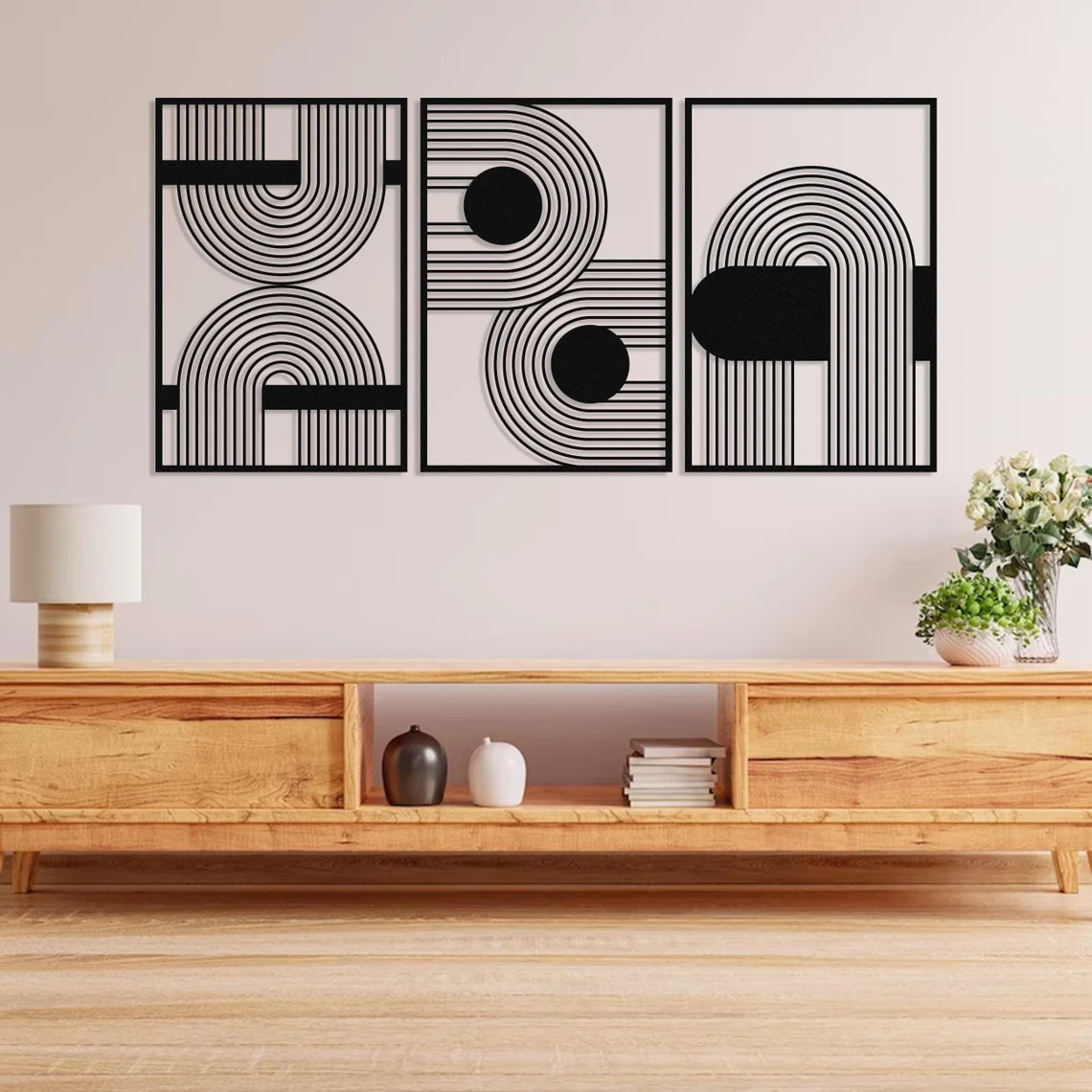 Modern Luxury Wall Art, Mid Century Wall Decor, Abstract Wall Sculpture, Geometric Wall Art