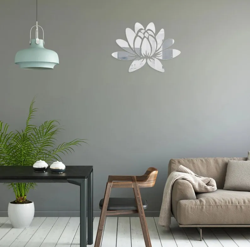 3D Lotus Wall Decor- Delicate Floral Elegance for Modern Interiors