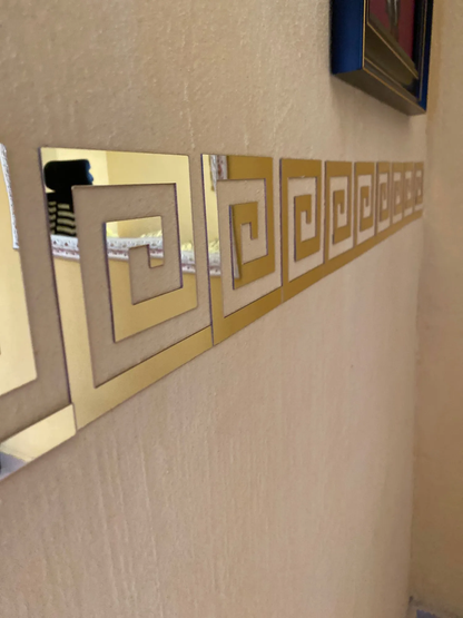 Acrylic Greek Mirror Wall Decor Acrylic Border Mirror Decor