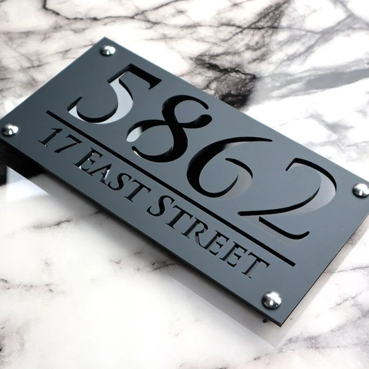 Sleek Acrylic House Name Plate