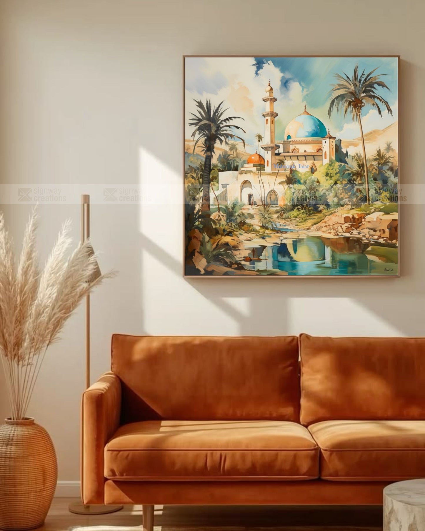 Oasis Mosque Watercolor