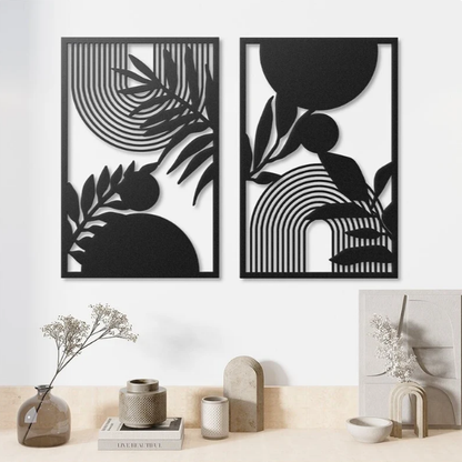 Modern Mid Century Wall Art, Set of 2
