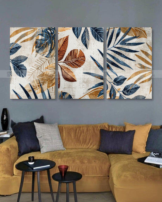Forest Floor – Tropical Botanical Canvas Set of 3