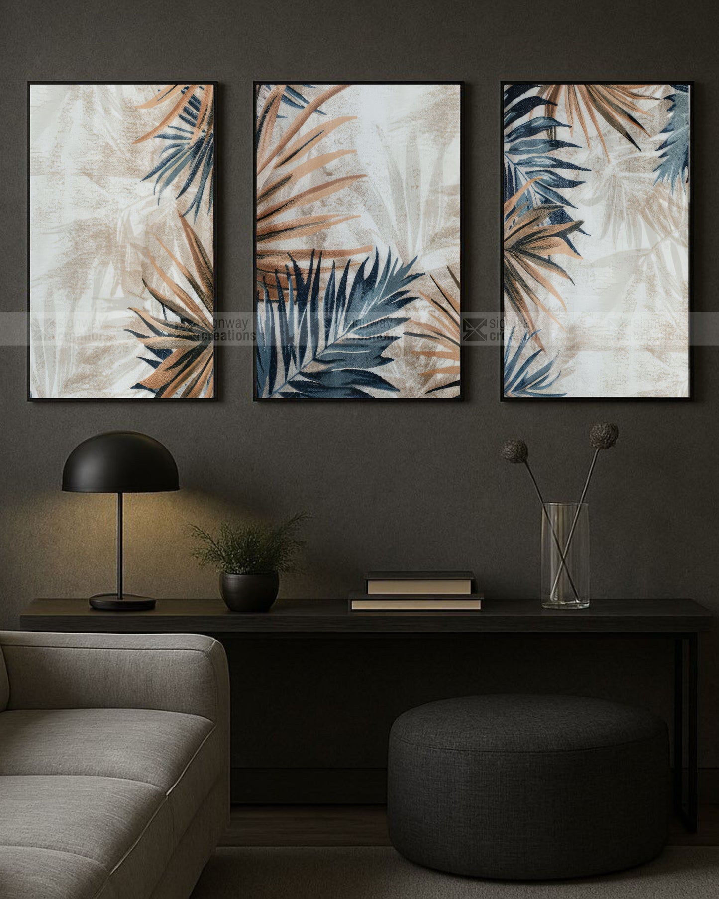 The Quiet Jungle – Botanical Canvas Set of 3