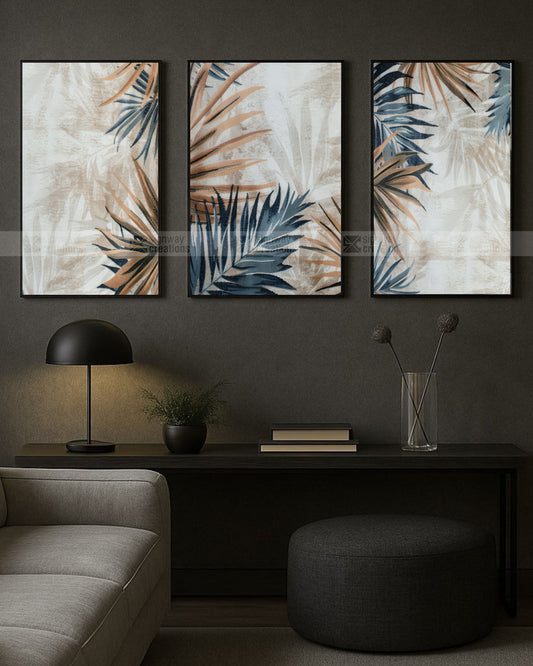 The Quiet Jungle – Botanical Canvas Set of 3
