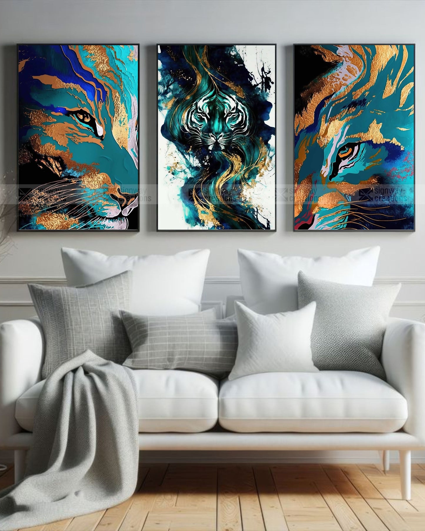 Born Wild – Tiger Canvas Set of 3