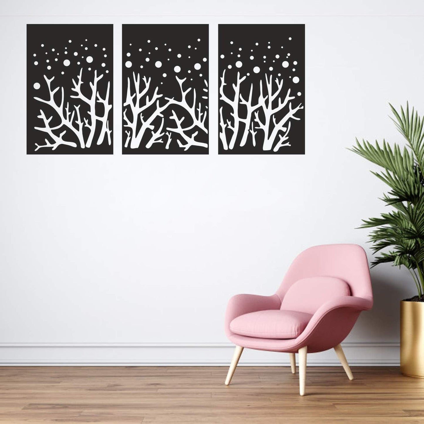 Set of 3 Acrylic Wall Decor, Branch Wall Art, Gift for Nature Lover, Wooden Farmhouse Gift