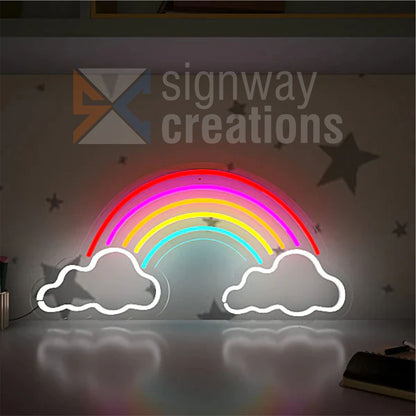 Rainbow Cloud Design Neon LED Light