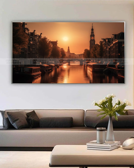 Amsterdam Canal Sunset