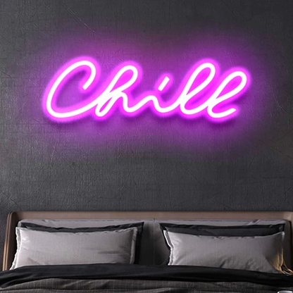 Neon Light Chill Sign