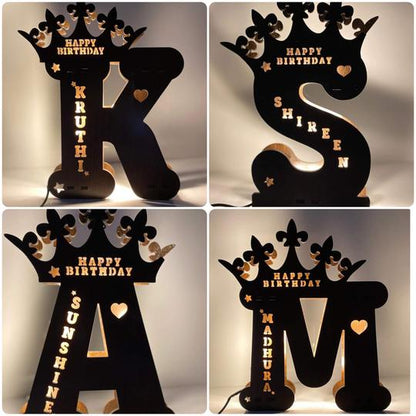 Customizable Wooden Engraved Name Personalized Night Light
