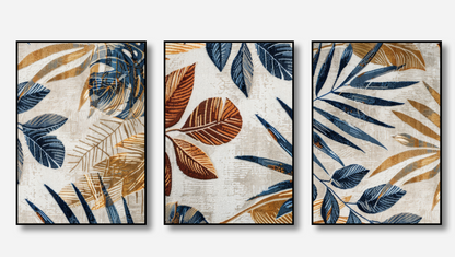 Forest Floor – Tropical Botanical Canvas Set of 3