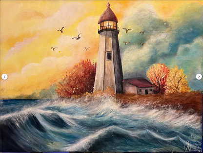 Coastal Lighthouse Sunset