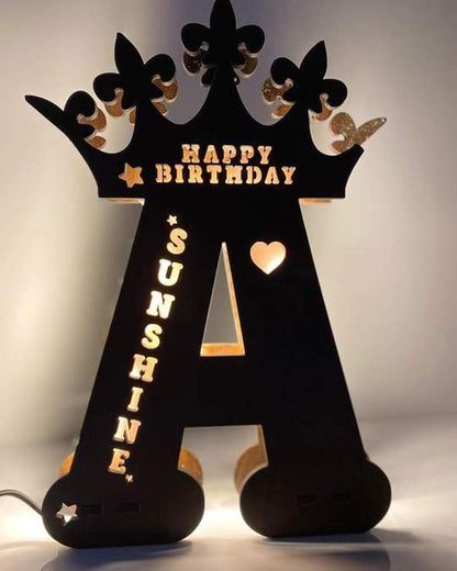 Customizable Wooden Engraved Name Personalized Night Light
