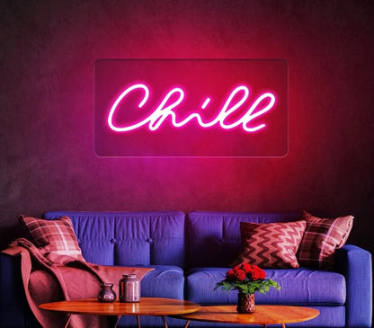 Neon Light Chill Sign