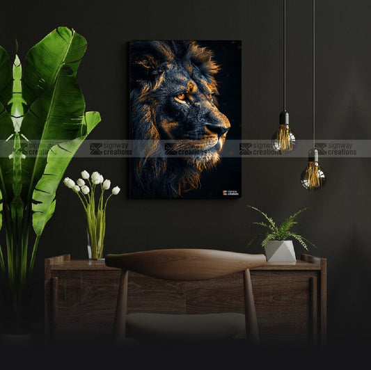 The Last King – Crown of Shadows | Premium Lion Canvas Wall Art