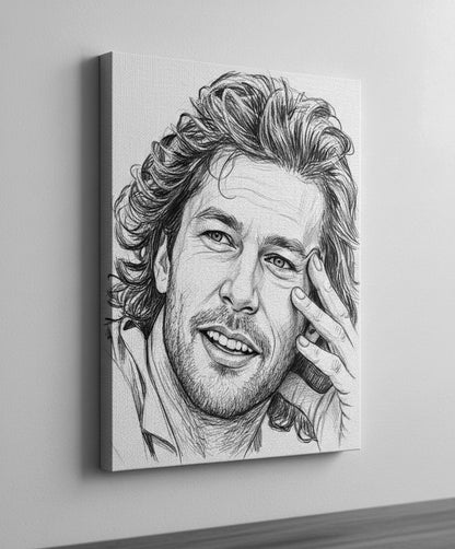 Pencil Art Canvas Portrait