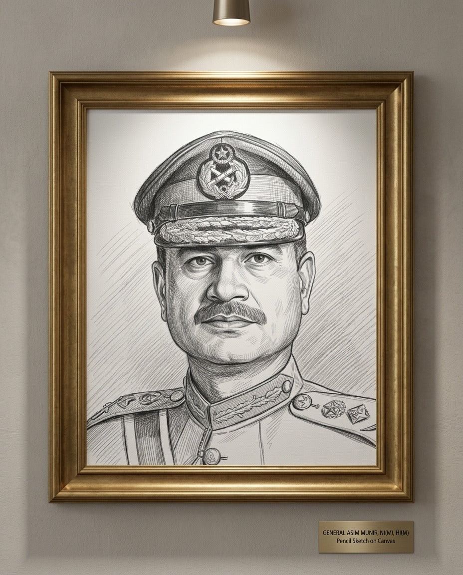 Pencil Art Canvas Portrait