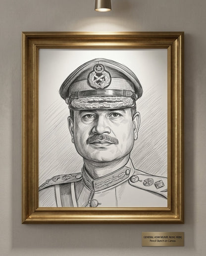 Pencil Art Canvas Portrait