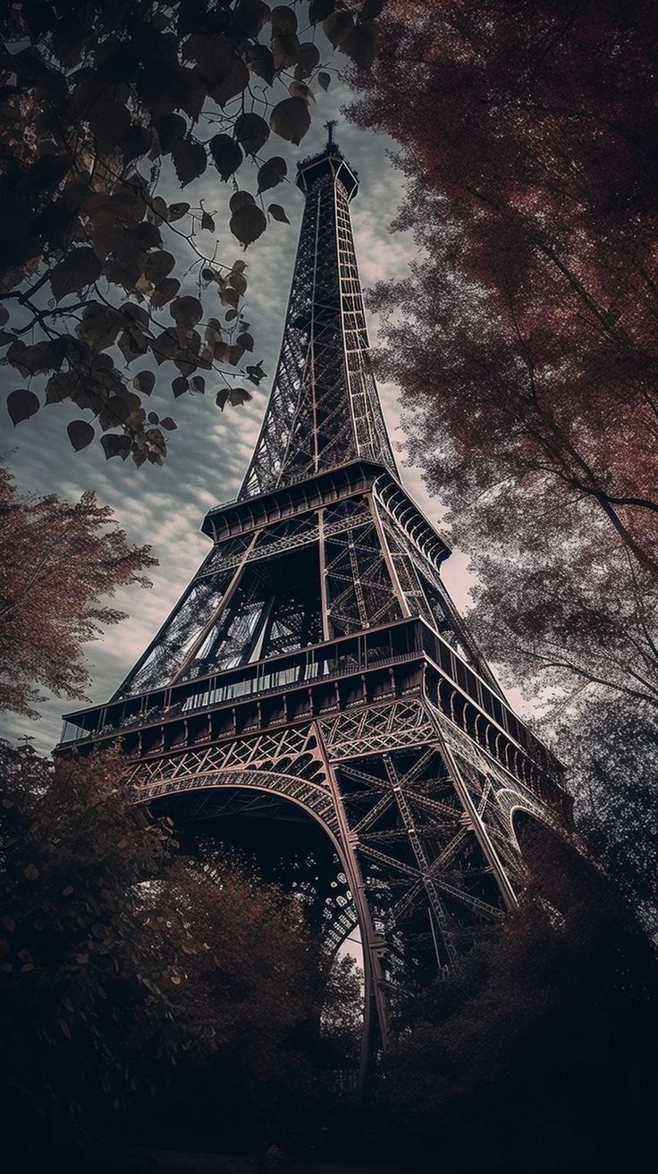 Eiffel Tower Dark Moody Canvas Wall Art