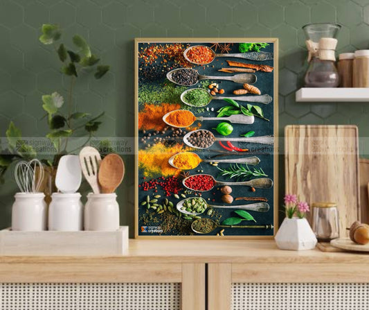 Spices & Herbs Flatlay Canvas