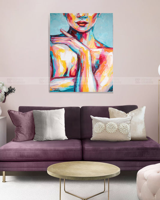 Abstract Female Portrait Canvas