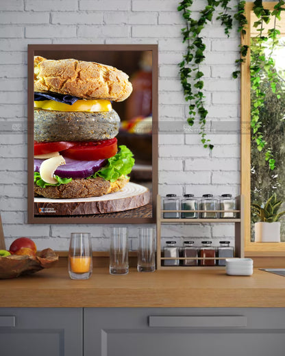 Burger Close-Up Canvas