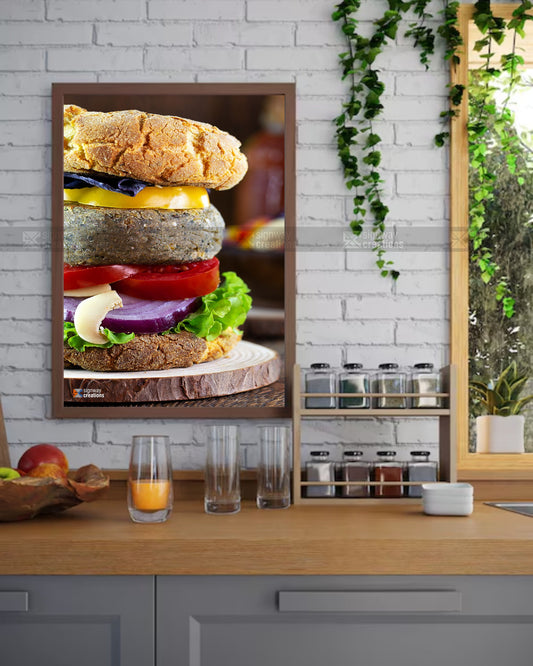 Burger Close-Up Canvas