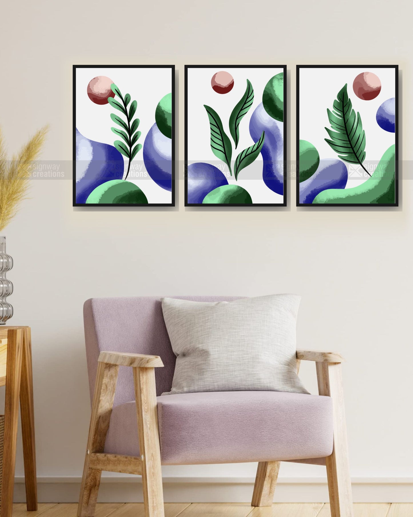 The Organic Garden – Boho Canvas Set of 3