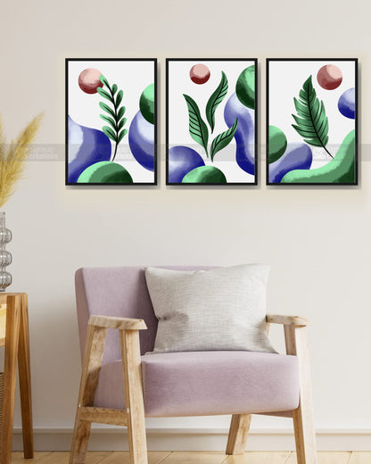 The Organic Garden – Boho Canvas Set of 3