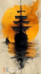 Vintage Ship Canvas Art - Nautical Wall Decor