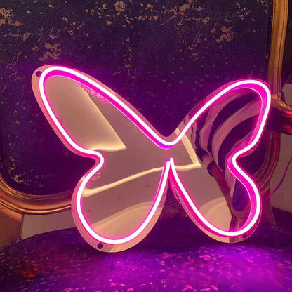 Butterfly Selfie Neon Acrylic Mirror