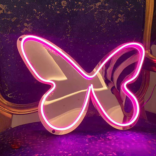 Butterfly Selfie Neon Acrylic Mirror