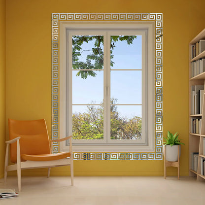 Acrylic Greek Mirror Wall Decor Acrylic Border Mirror Decor