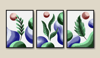 The Organic Garden – Boho Canvas Set of 3