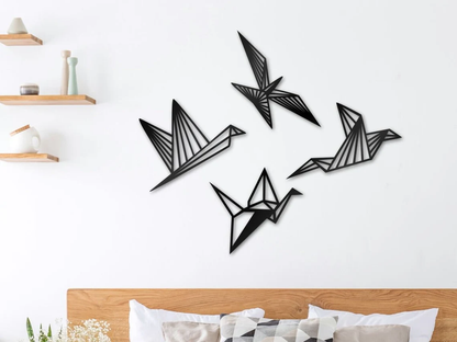 Black Unique Birds Acrylic Wall Art