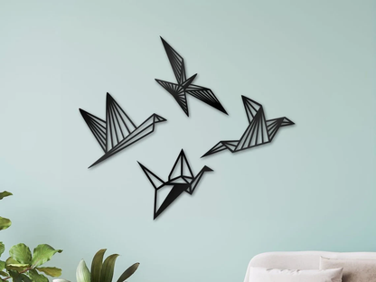 Black Unique Birds Acrylic Wall Art