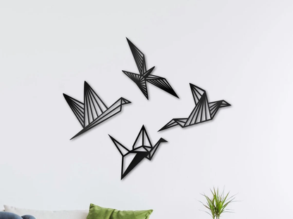 Black Unique Birds Acrylic Wall Art