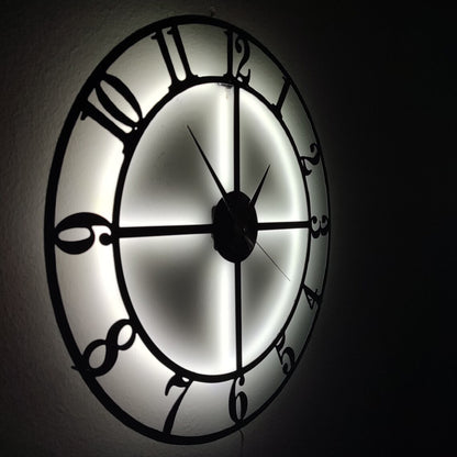 Lighted Wall Decor, Unique Led Wall Clock, Modern Led Clock