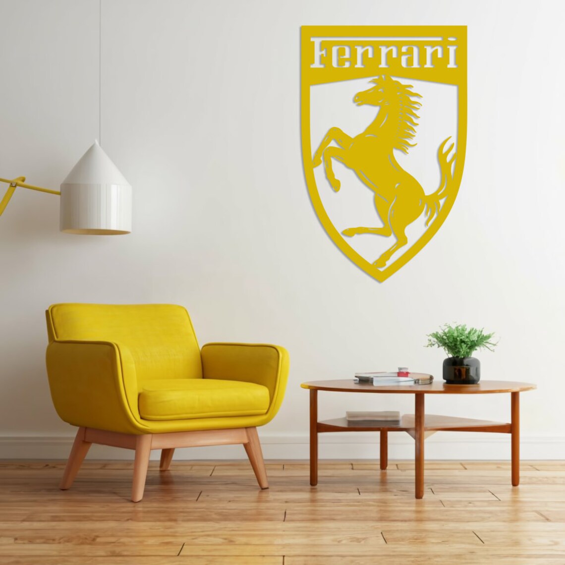 Ferrari Logo Wall Decor – Acrylic Wall Art